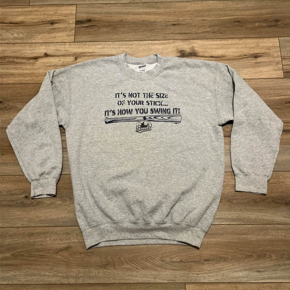 Nashville Sounds Baseball Sweatshirt Adult LARGE Gray 2006 Size of Your Stick
